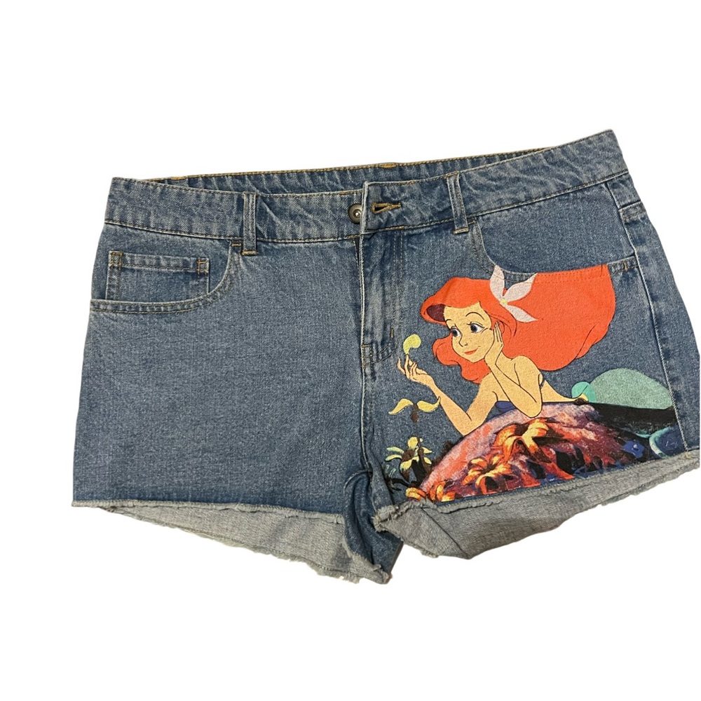 Disney Blue Jean Shorts with Ariel Design